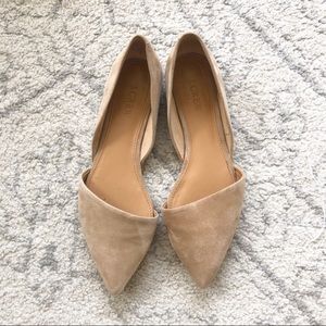 J.Crew D’Orsay Beige Suede Flats 🤎